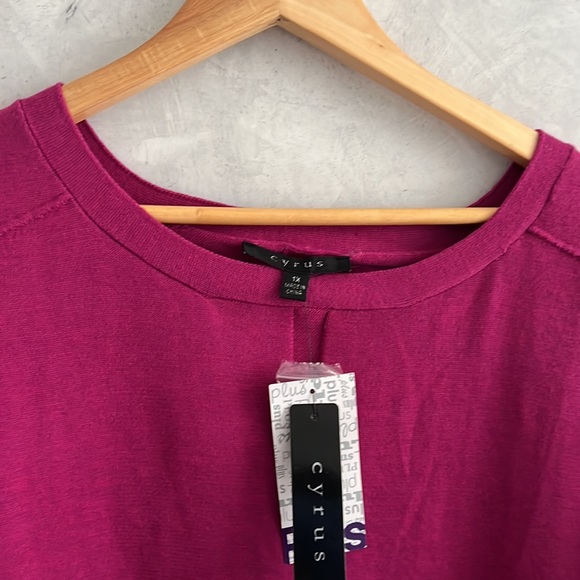 Cyrus Crew Neck Sweater in Very Berry, 1x, NWT - Picture 4 of 8